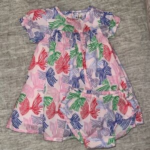 Baby Boden Multi-Colored Bow Print Dress